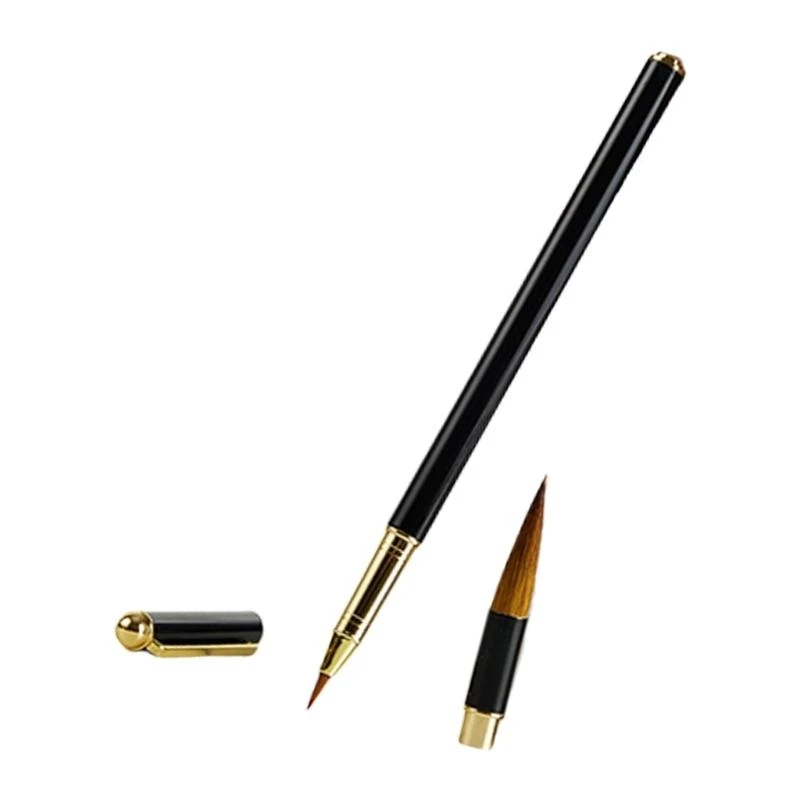 

Beginner Regular Script Writing Brush Metal Chinese Calligraphy Brush Set with with Inks Converter and 4 Inks Cartridges 601B