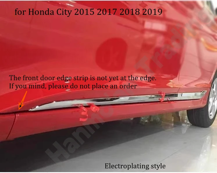 

for Honda City‌ 2015~2019 Body decoration bright strip/door edge strip/exterior modification accessories