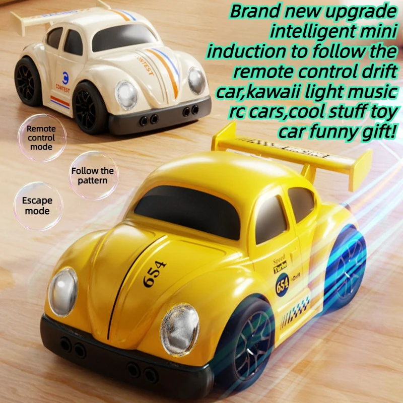 Cool Stuff Toy Car Funny Gift-Intelligent High-speed Mini Rc Cars,Remote Control Car,Kawaii Desktop Rc Drift Car,Toys for Kids
