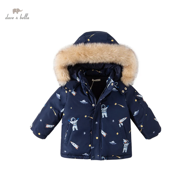 Dave Bella Children Winter Down Jacket Boy Toddler Clothes Thick Warm Hooded Coat Kids Clothing Outerwear Snowsuit DB4223354