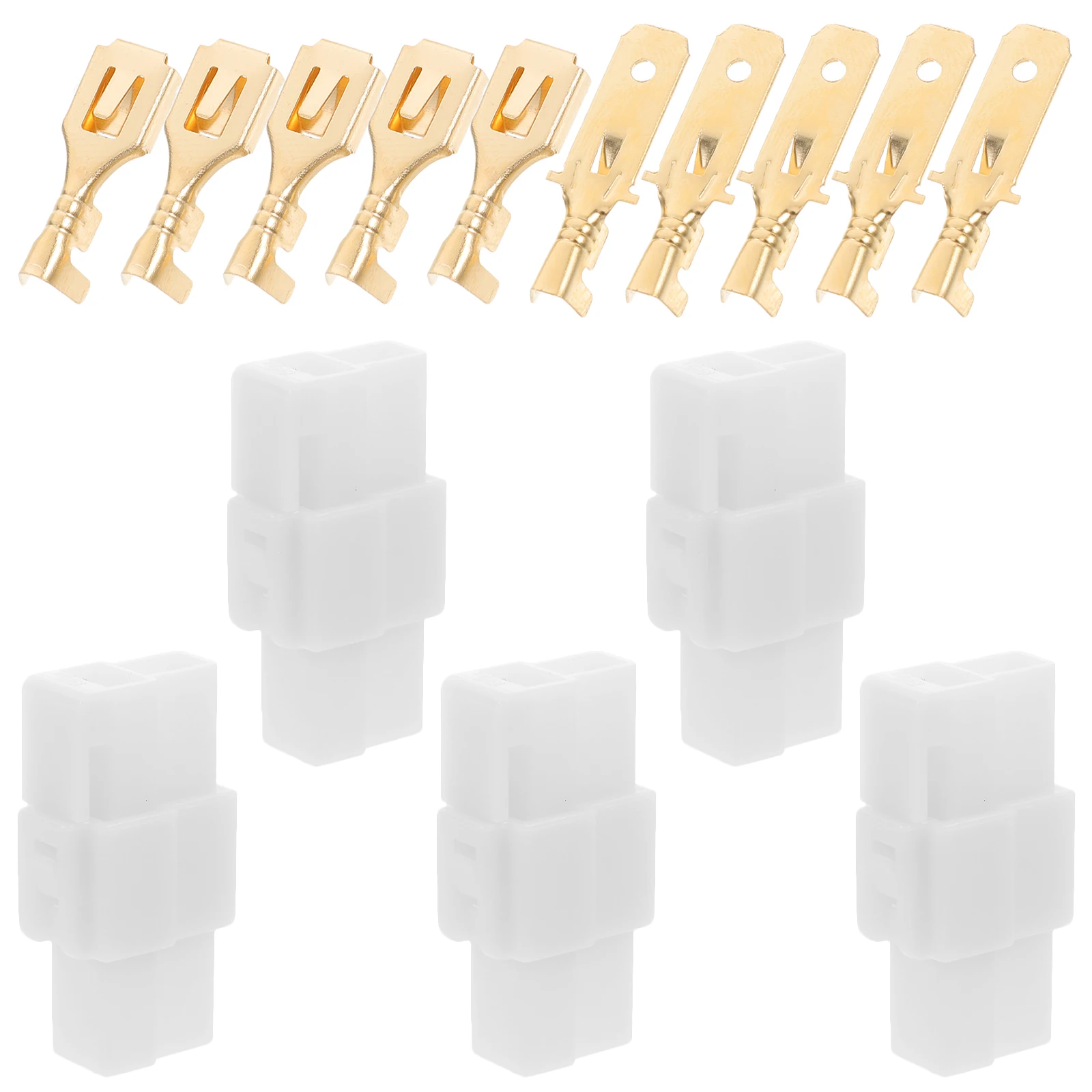 

5 Sets Car Wire Power Plug Cable Automotive Electrical Wire Connectors Kit Durable Easy Installation Protection Sleeves Short