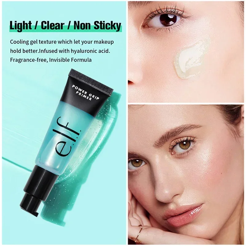 Elf Power Grip Primer Gel Brightening Hyaluronic Hydrating Moisturizing Long-lasting Brighten Improve Texture Contour Cosmetics