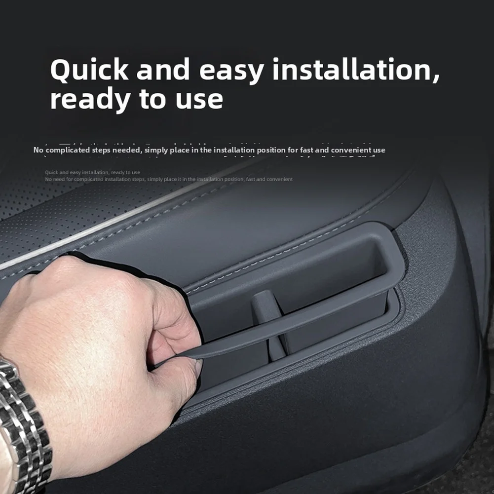 For NIO For ES8 2026 Model Silicone Second Row Seat Side Storage Box Waterproof Non Slip Organizer Car Interior Accessories