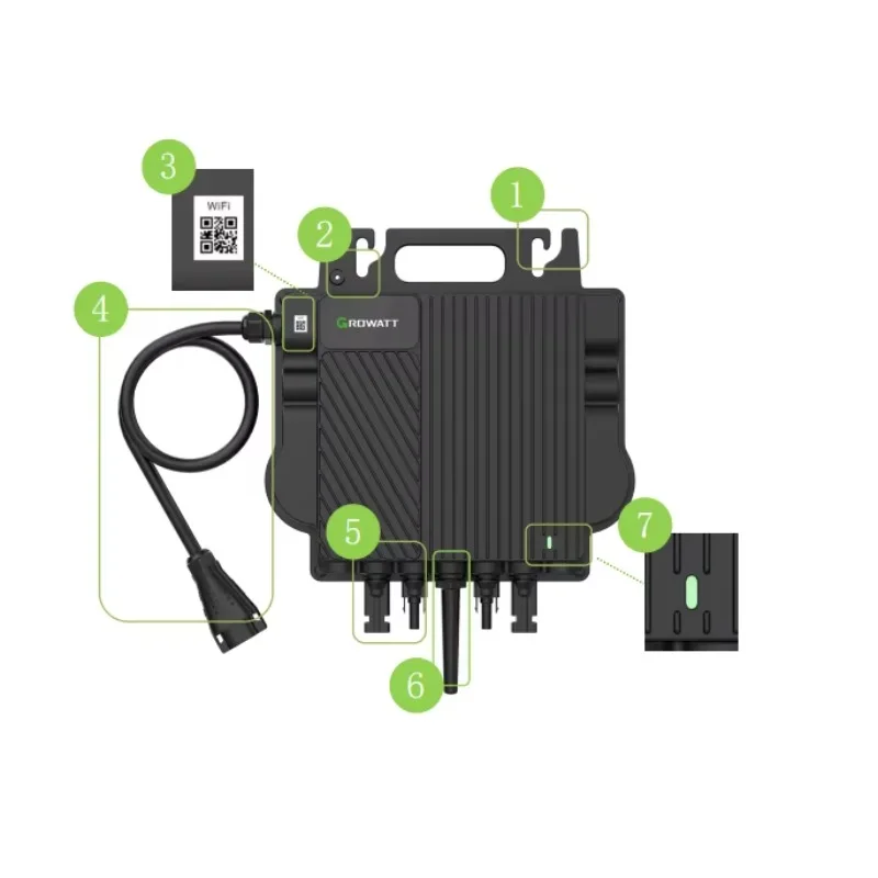 Growatt Mini Inverter 2KW Neo 2000M X Micro Inverter Single Phase Portable Solar Inverter Price
