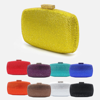 2025 Italy's latest design elegant luxury ladies wedding party dinner gift Crystal gold silver diamond evening clutch bag