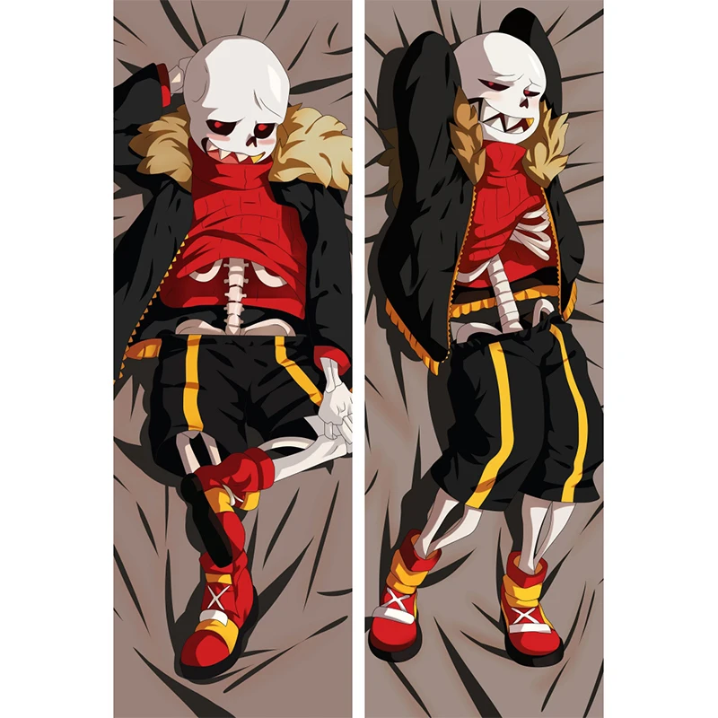 Dkaimakura Anime Pillow Case Cartoon Anime Game Hugging Body Pillowcase Kawaii Skeleton Papyrus pillow Cover