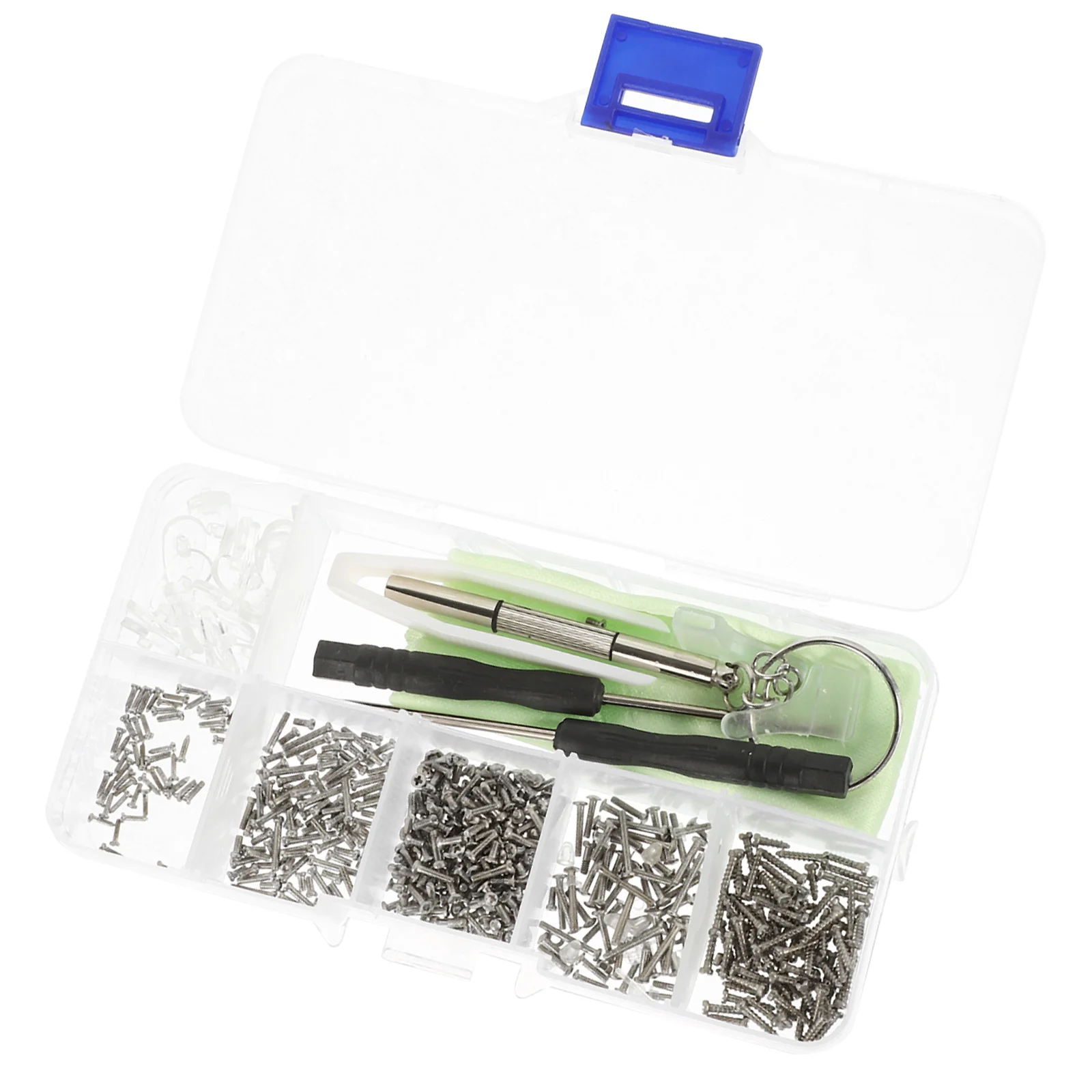 

1Set Eyeglass Repair Tool Set Multiple Screws Types Durable Stainless Steel Screwdrivers Nose Pads Eyeglass Nose Pads