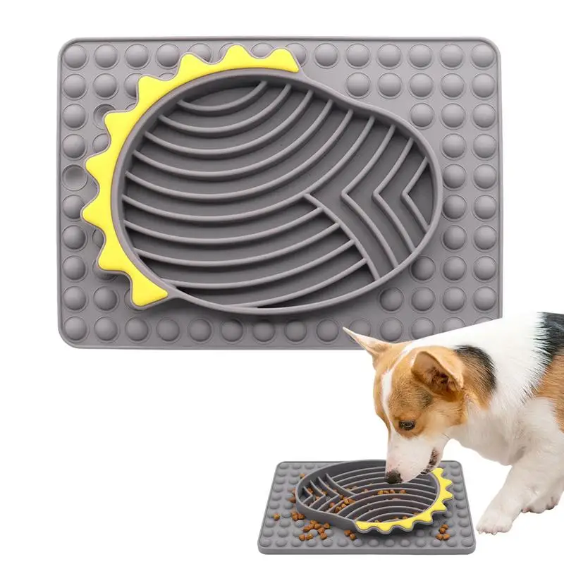 Slow Feeder Dog Bowls Anti-Tipover Design Slow Feeder Slow Eating Smooth Texture Lick Pad For Pet Dog Puppy Cat Kitten