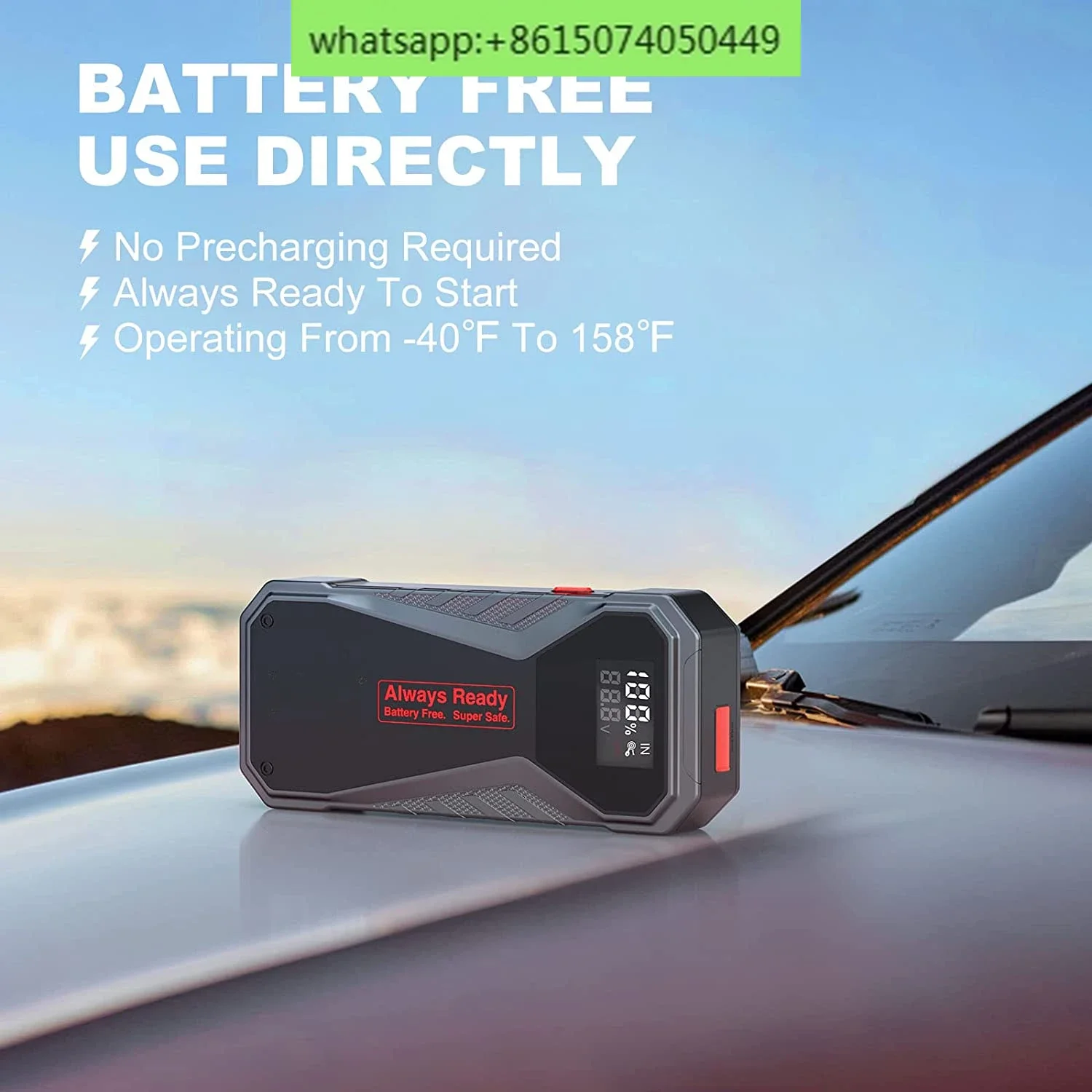 Latest Technology 1000A Super Capacitor Car Jump Starter Work Under -40 Degrees [No Battery] Inside the Booster  Utrai Brand