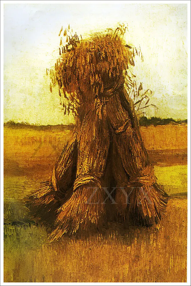 Artist Vincent Van Gogh Fine Art Poster Print of Painting Sheaves of Wheat