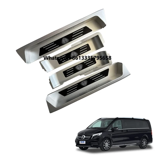 

Vito V300 260 220 2016-2025 Aluminum Alloy Step Pedal Welcome Step LED Threshold Strip Metal Replacement