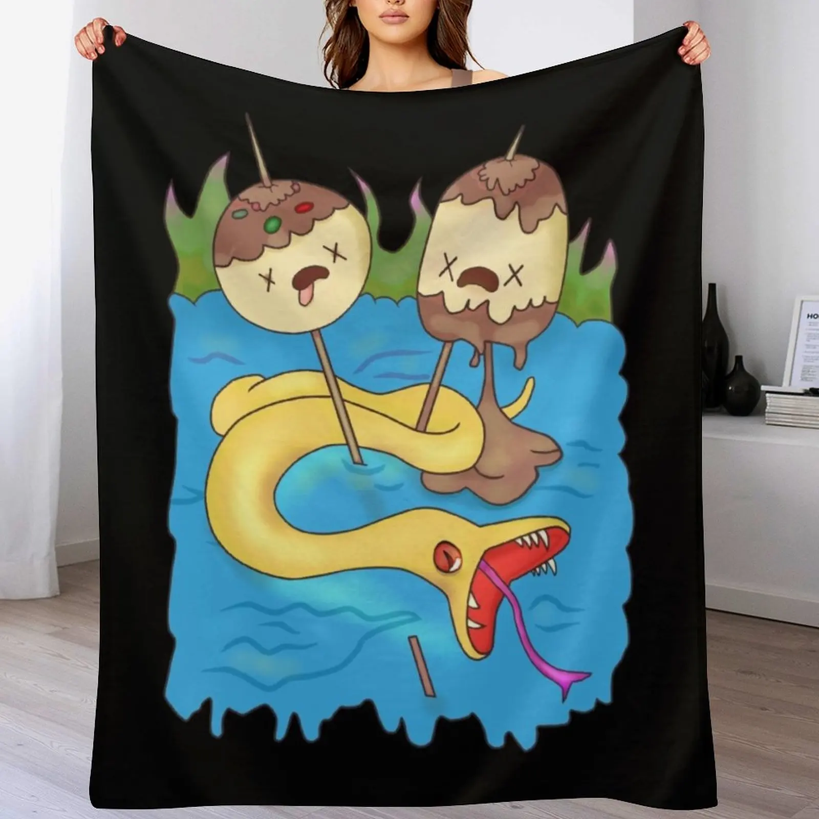 

Princess Bubblegums Favorite Rock Shirt - From Marceline Throw Blanket Travel Sofas Summer Softest Blankets
