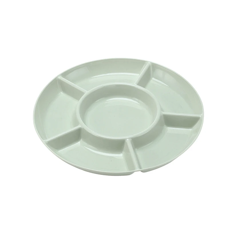 6-Compartment Food Storage Tray Fruit Snack Plate Appetizer Serving Platter