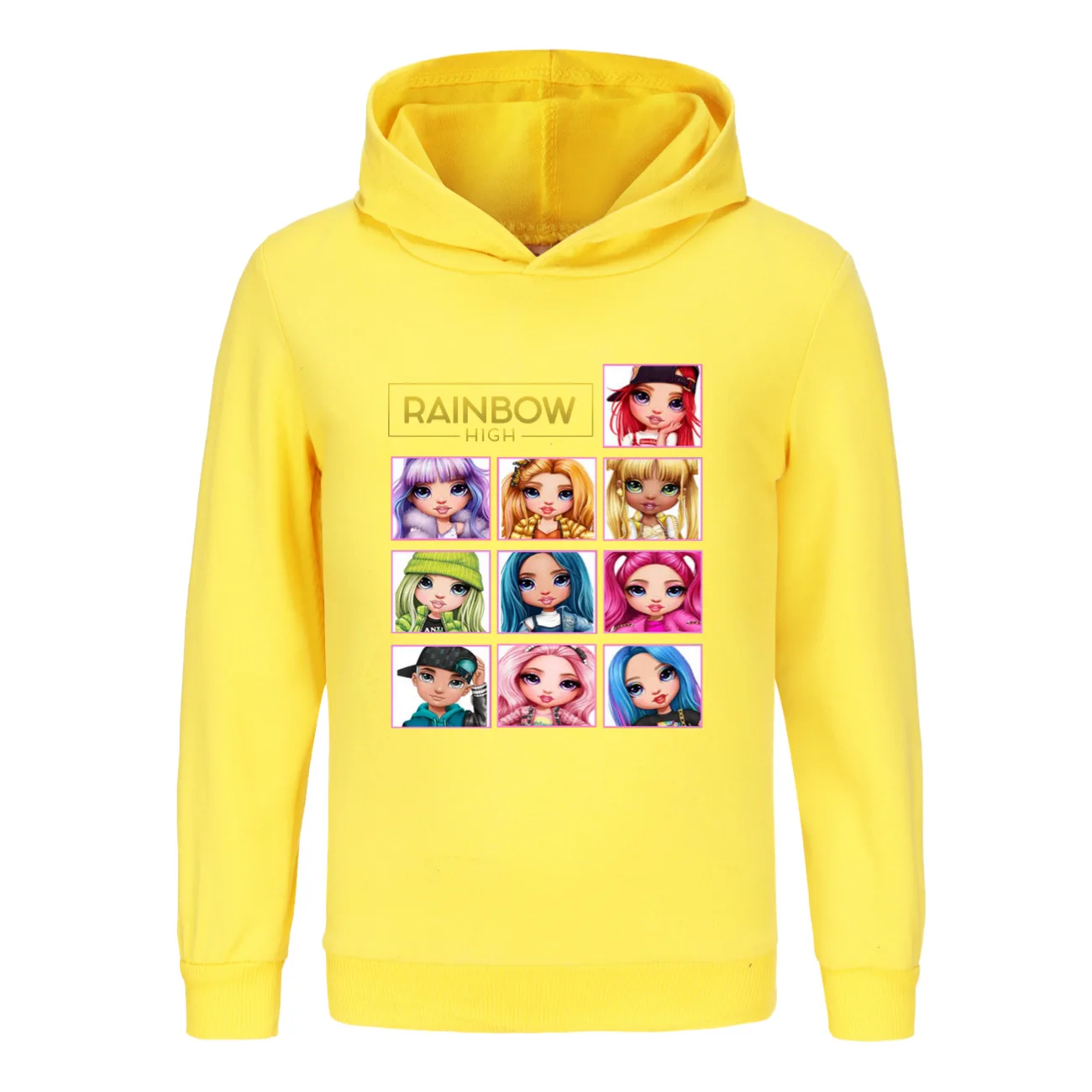 Herfst Kinder Meisjes Sweatshirt Jongens Regenboog Hoge Hoodies Hoodies Lange Mouw Hoodie T-Shirt Top Tieners Verjaardagscadeau Kinderkleding