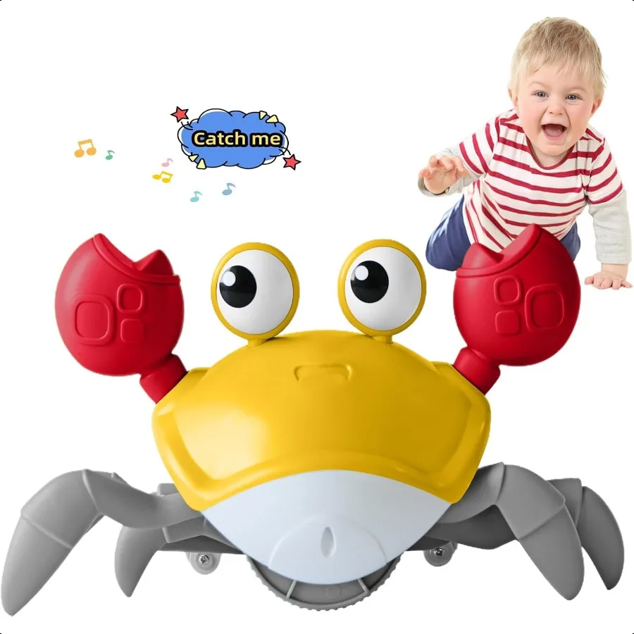 

Crawling Crab Baby Toy Fantastic Creatures Toys Infant Sensory Tummy time Toys 3 4 5 6 7 8 9 10 11 12 Babies boy Girl Learning