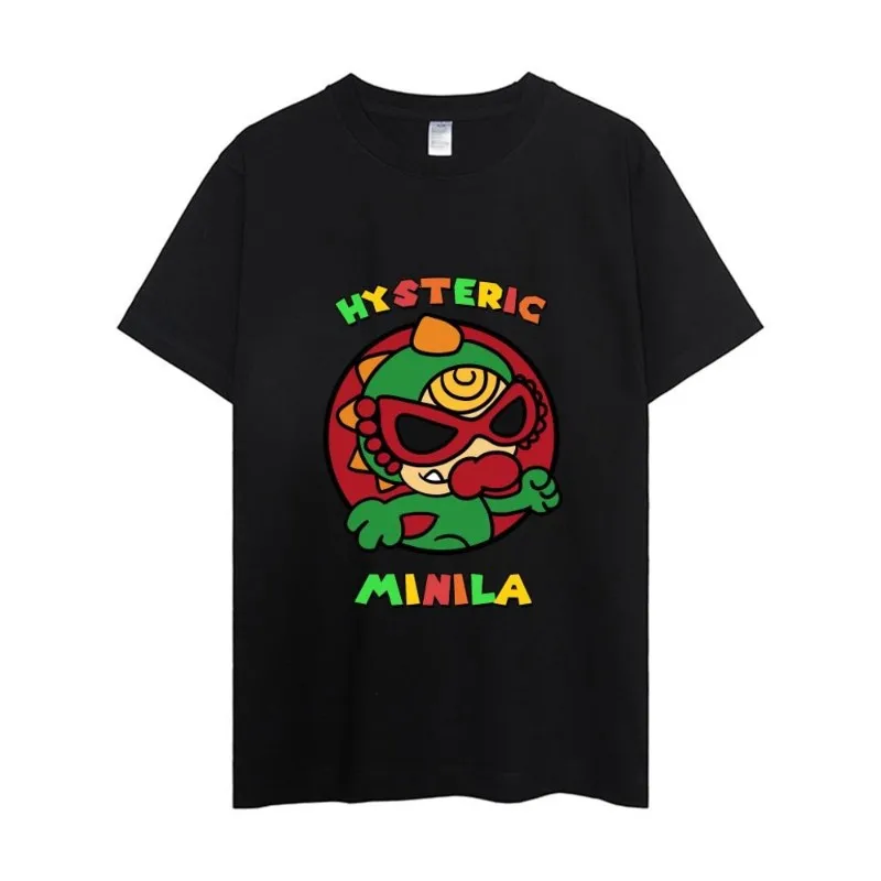 Hysteric Mini T Shirt Women Couple Combination Clothes Short Sleeve Collar Fashion Man Cotton