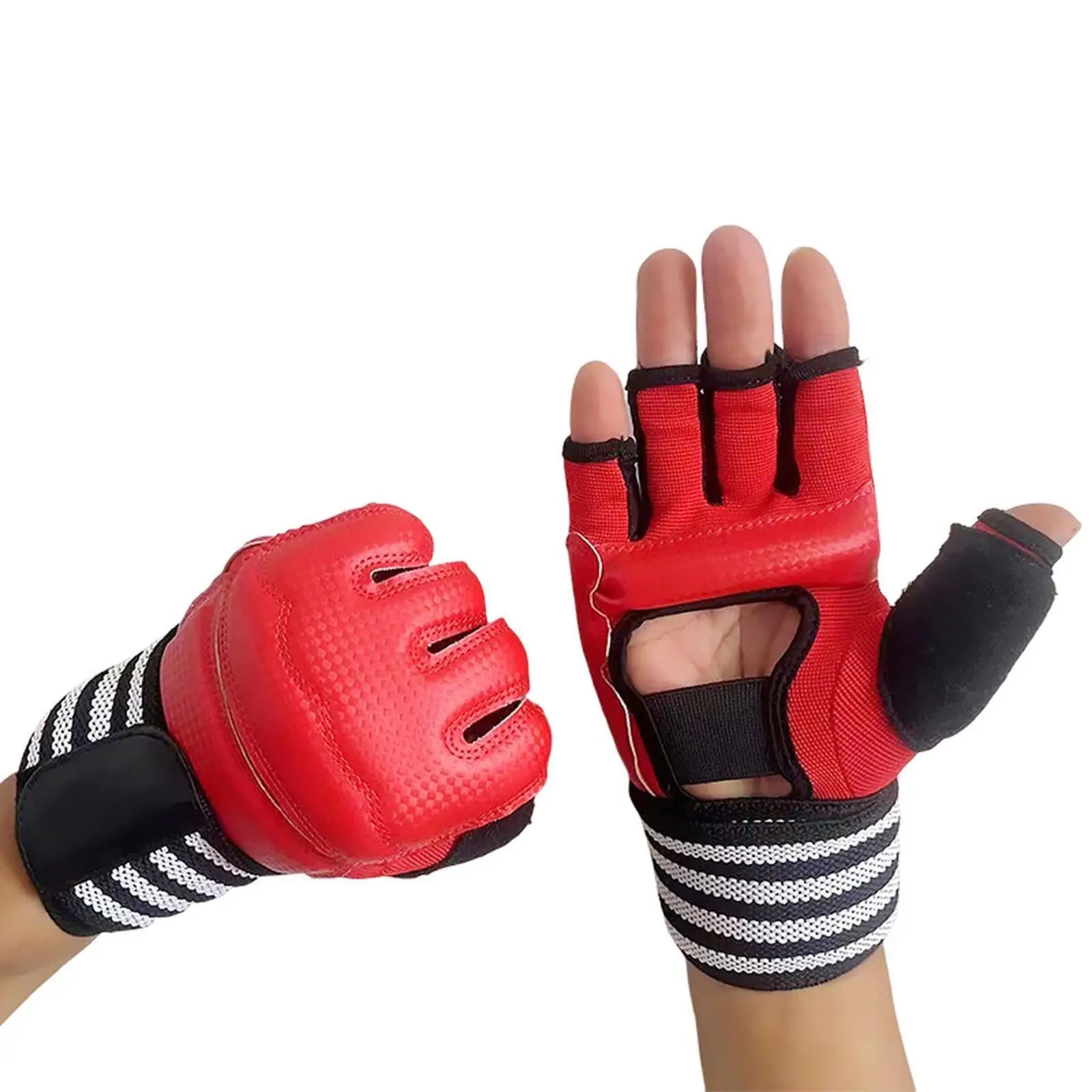 

Boxing Training Gloves Lightweight Comfortable Hollow Palm Sparring Mitts PU Leather for Adult Martial Arts Gym Equipment