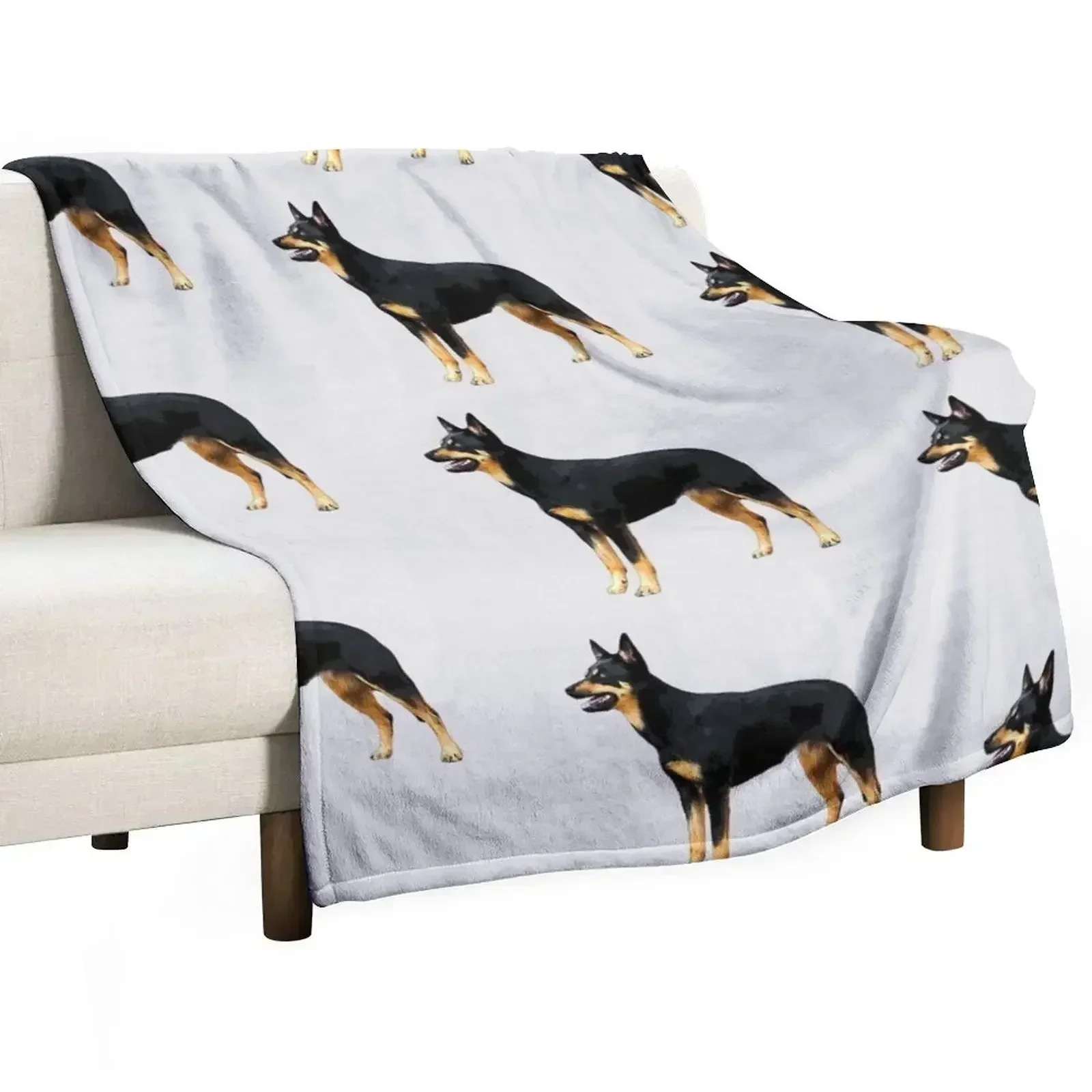 Kelpie- Australian Black and Tan Kelpie Throw Blanket Personalized Gift Bed cosplay anime Retros Blankets