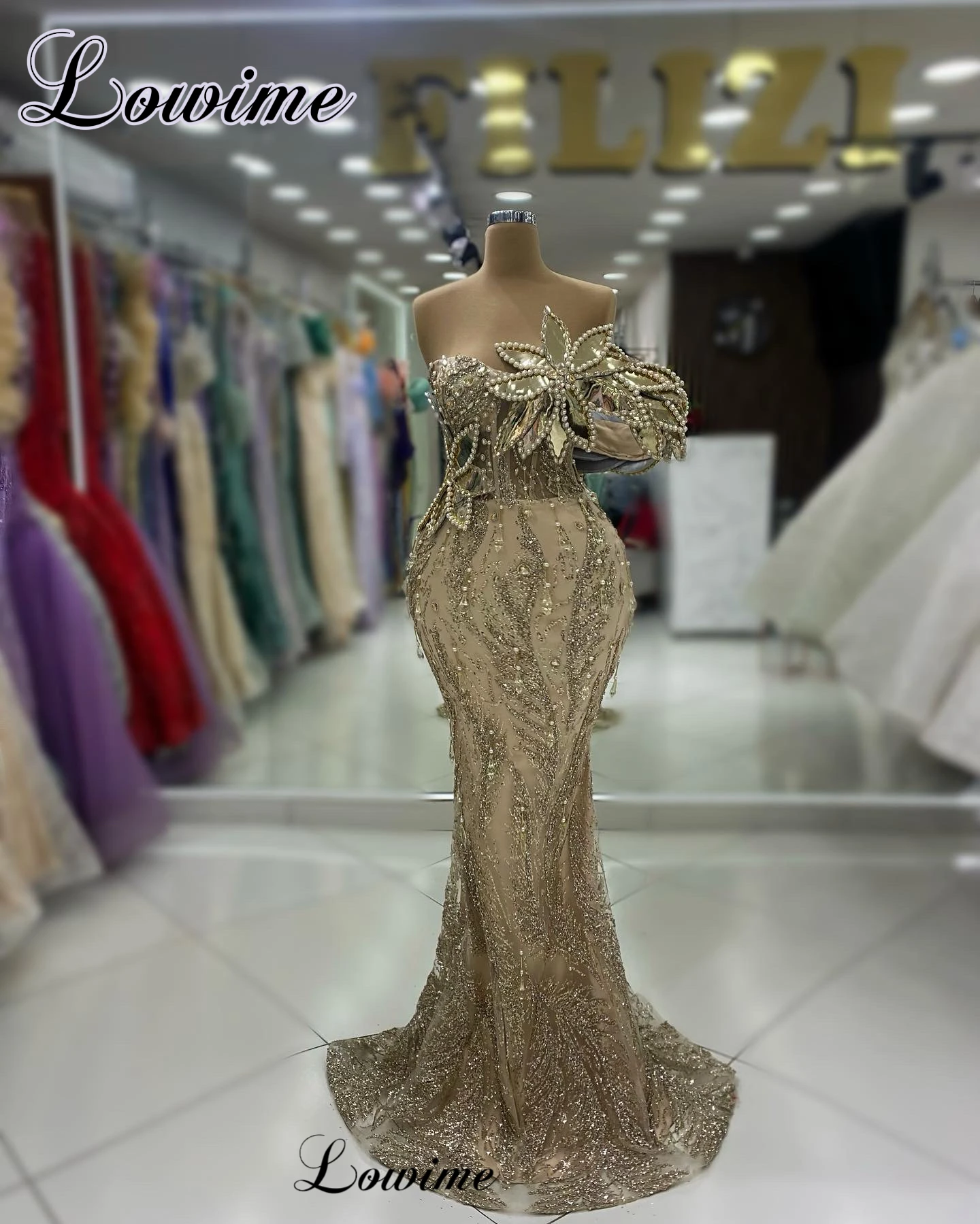 New Champagne Cocktail Dresses Mermaid Designer Vintage Celebrity Dresses For Women Vestidos De Gala Engagement Dresses Custom