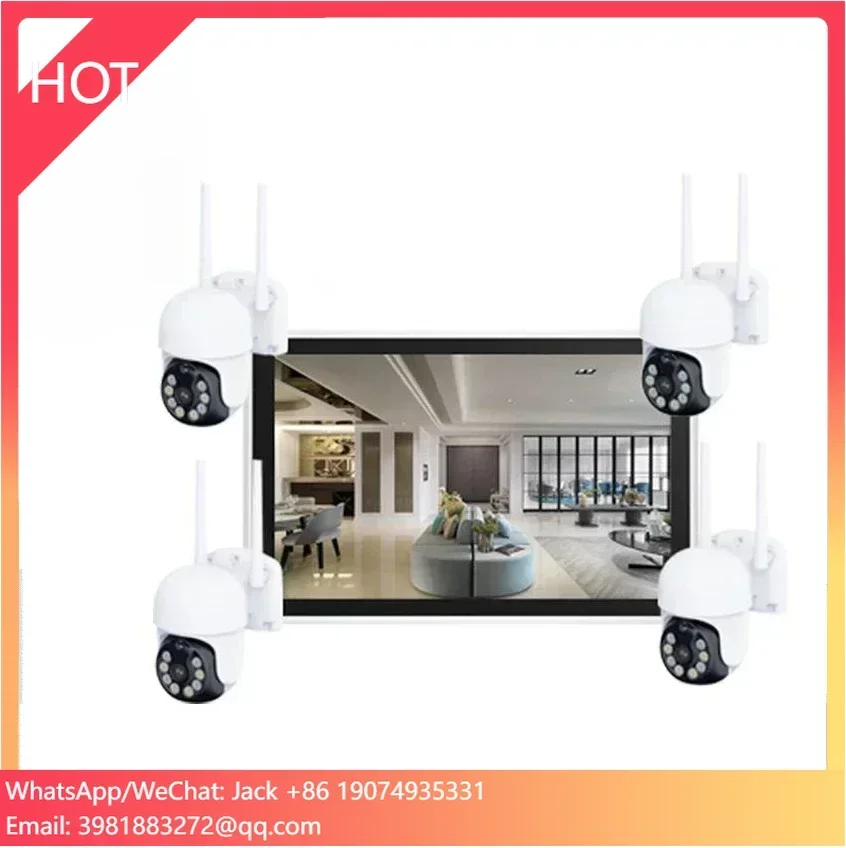 

Tuya 10.1" 3MP HD LCD Screen Wifi Security IP CCTV NVR Kit Home Alarm System Wireless with Cameras