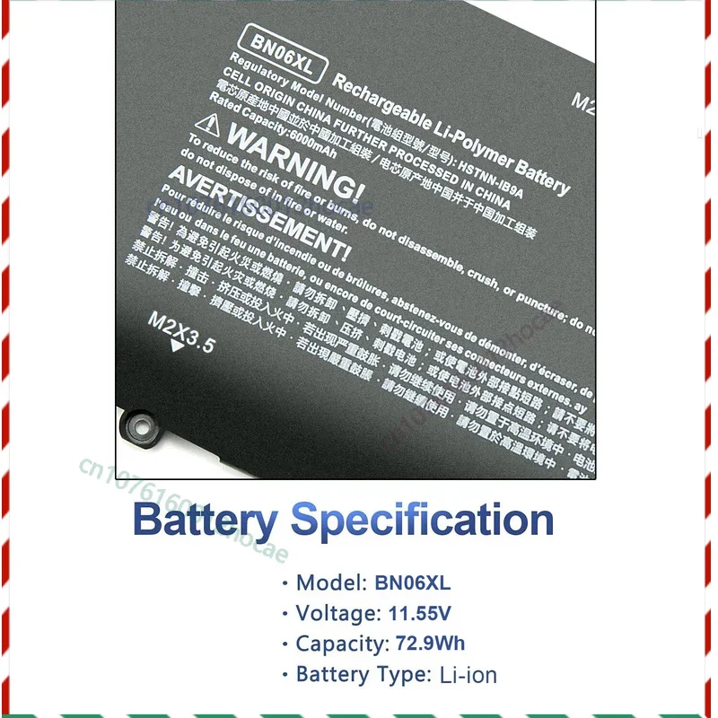 

BN06XL Battery For HP Spectre X360 15-EB 15T-EB 15-eb0019TX 15T-eb000 15t-eb100