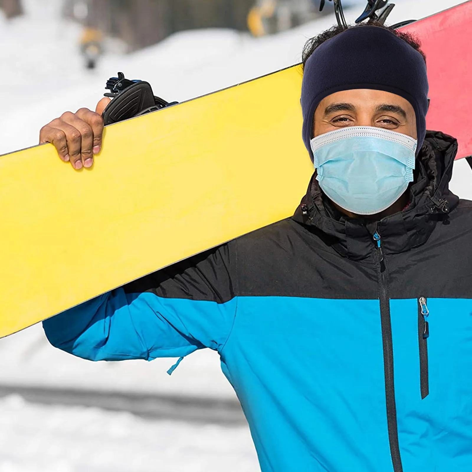 

2 шт. унисекс зимние повязки на голову из флиса, теплые накладки на уши, эластичные легкие спортивные повязки для волос для защиты от холода на улице