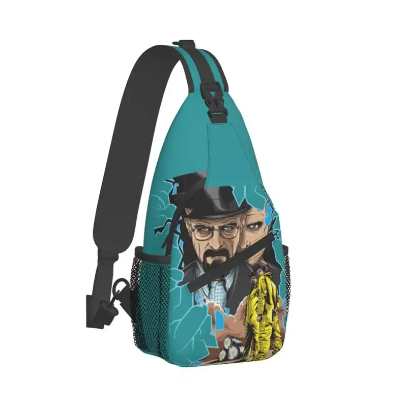 Breaking Bad Poster Design Sling Bag for Camping Walter White And Jesse Pinkman Crossbody Chest Backpack Shoulder Daypack