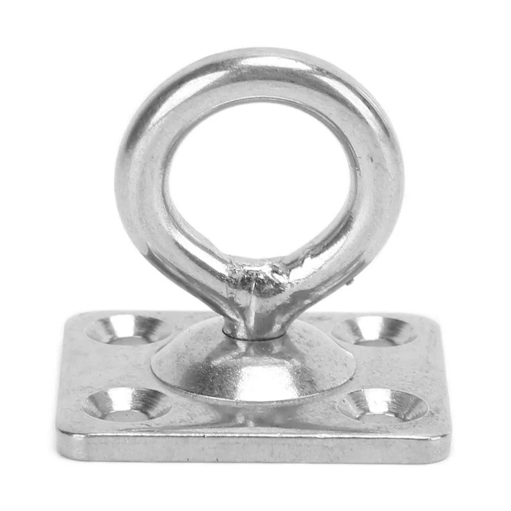 Stainless Steel Ceiling Hooks Silver 35mmx15mm Rotating Ceiling Hooks Pad Ceiling Mount,Door Mount U Hooks for Seawater