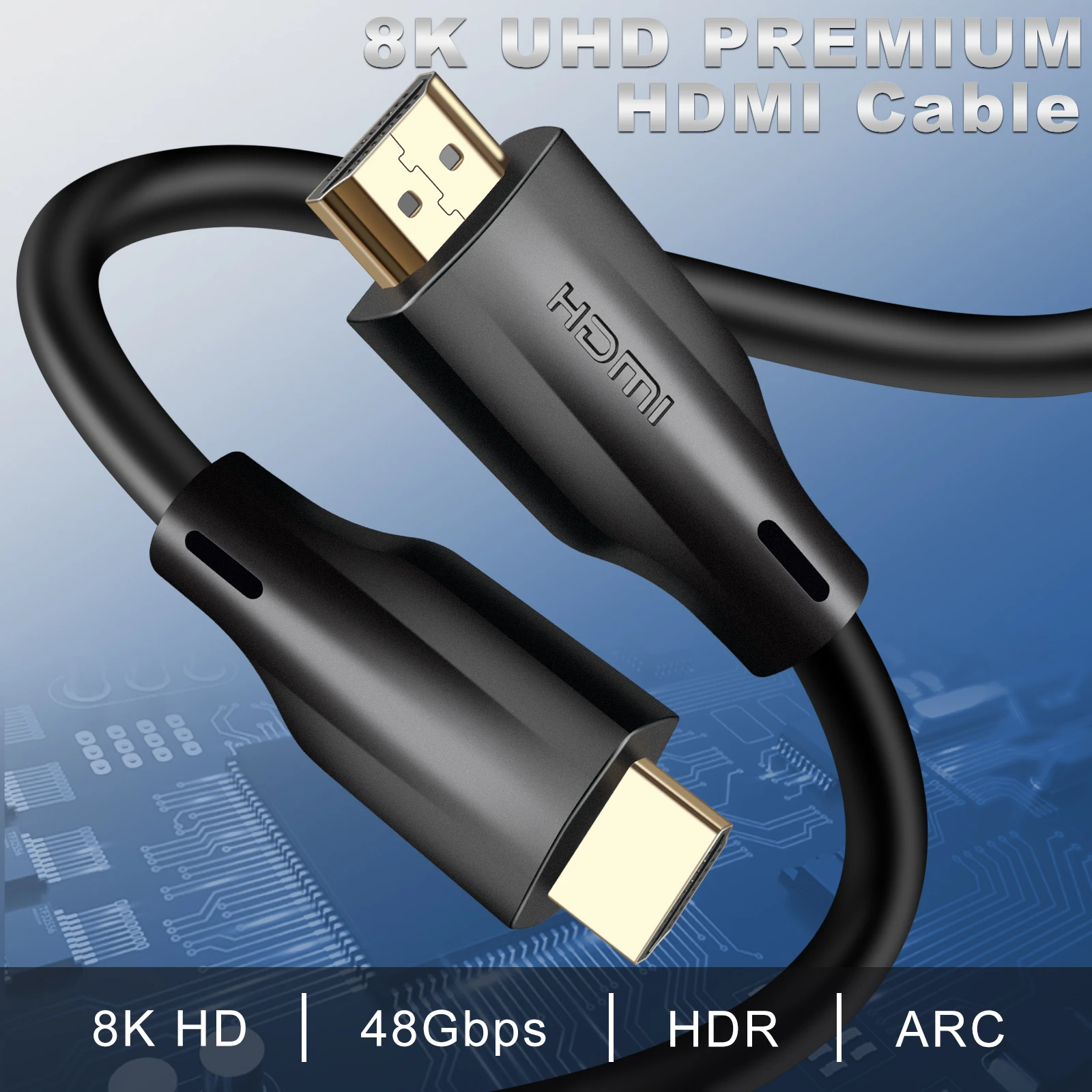 8K HDMI to HDMI 2.1 Cable 48Gbps High Speed 8K 60Hz 4K HDMI-compatible Cable for  PC Laptop TV Smart Devices