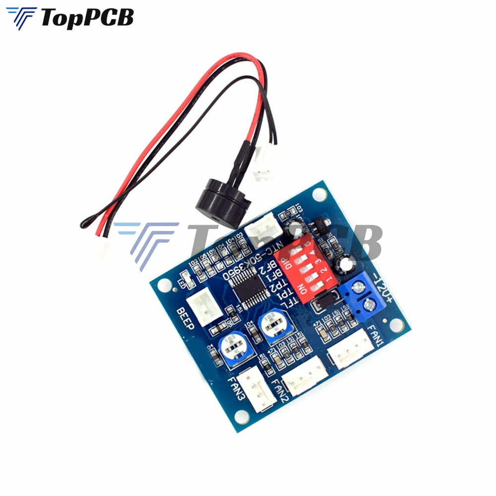 DC 12V 4 Wire High-Temp Fan Temperature Control Speed Controller CPU Module Temperature Alarm PWM PC CPU Thermostat Thermistor