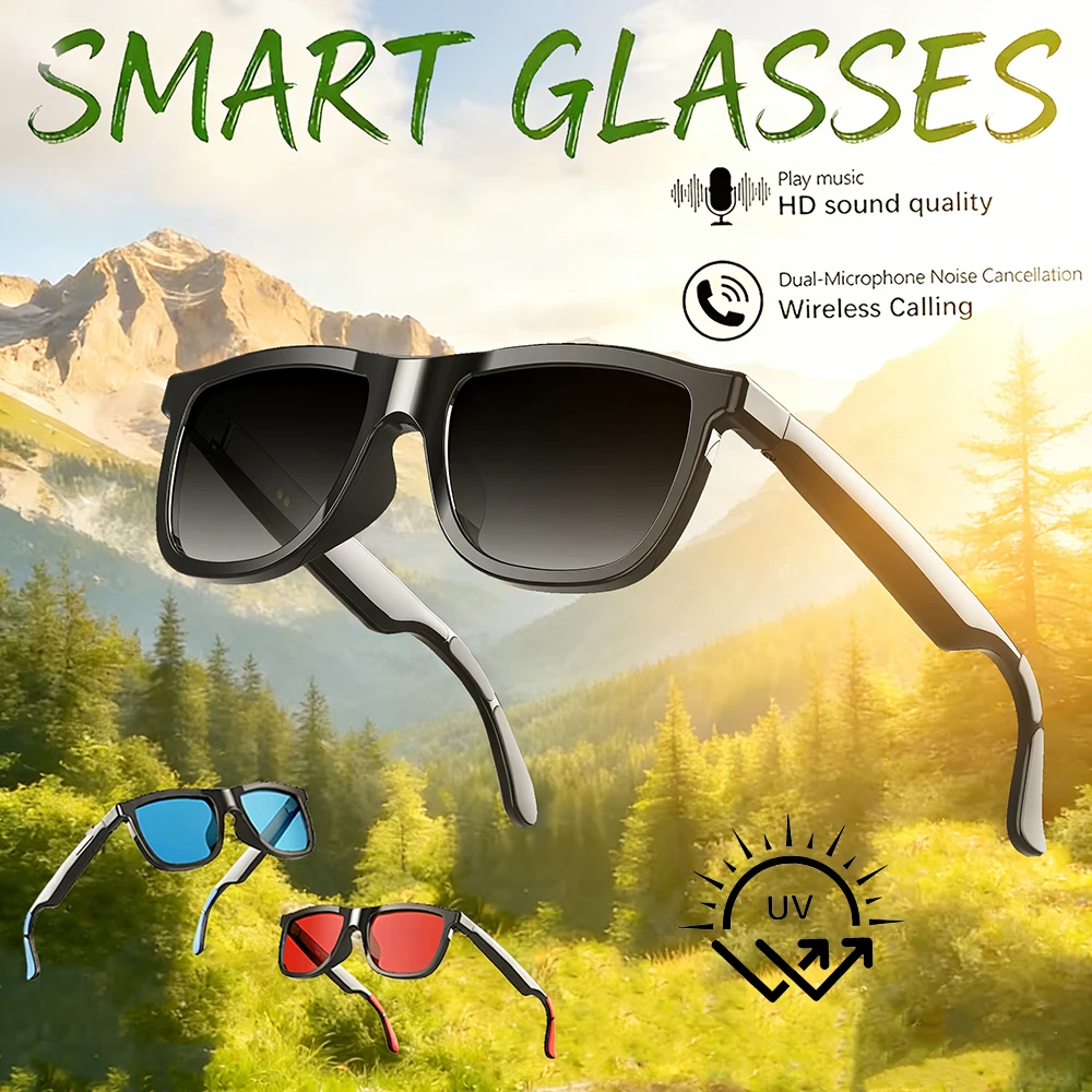 

Электрохромные линзы, умные аудиоочки, голосовые вызовы и прослушивание музыки, магнитная зарядка, легкие и удобные смарт-очки