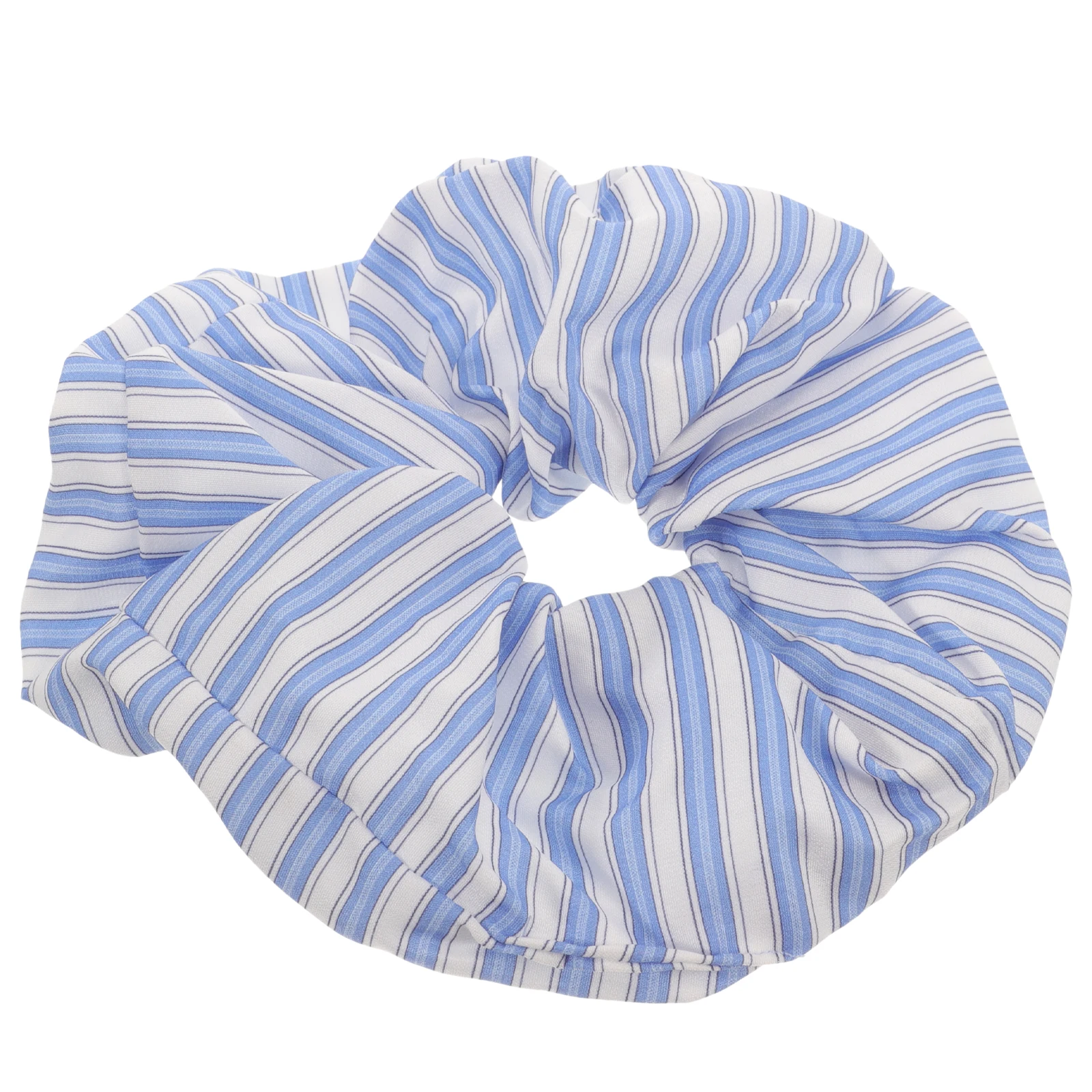 

Retro Color Blocking Scrunchies for Women Navy Blue Cloth Elastic Ties Ponytail Holders Stretchy Soft Bulk Medium Long Hair Yoga