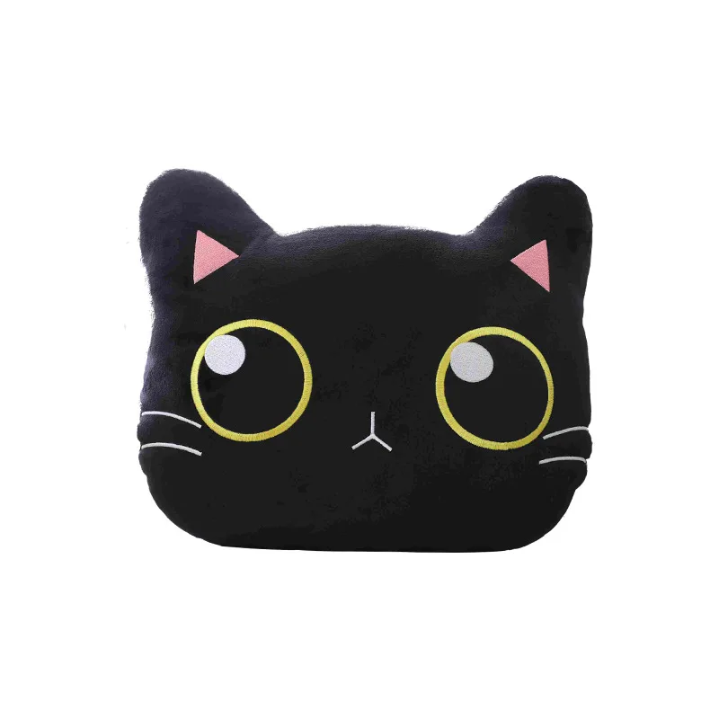 

Car Accessories Lumbar Pillow Girl Cervical Neck Pillows Black Cat Headrest Woman Rearview Mirror Cover Four Seasons Car Pillow