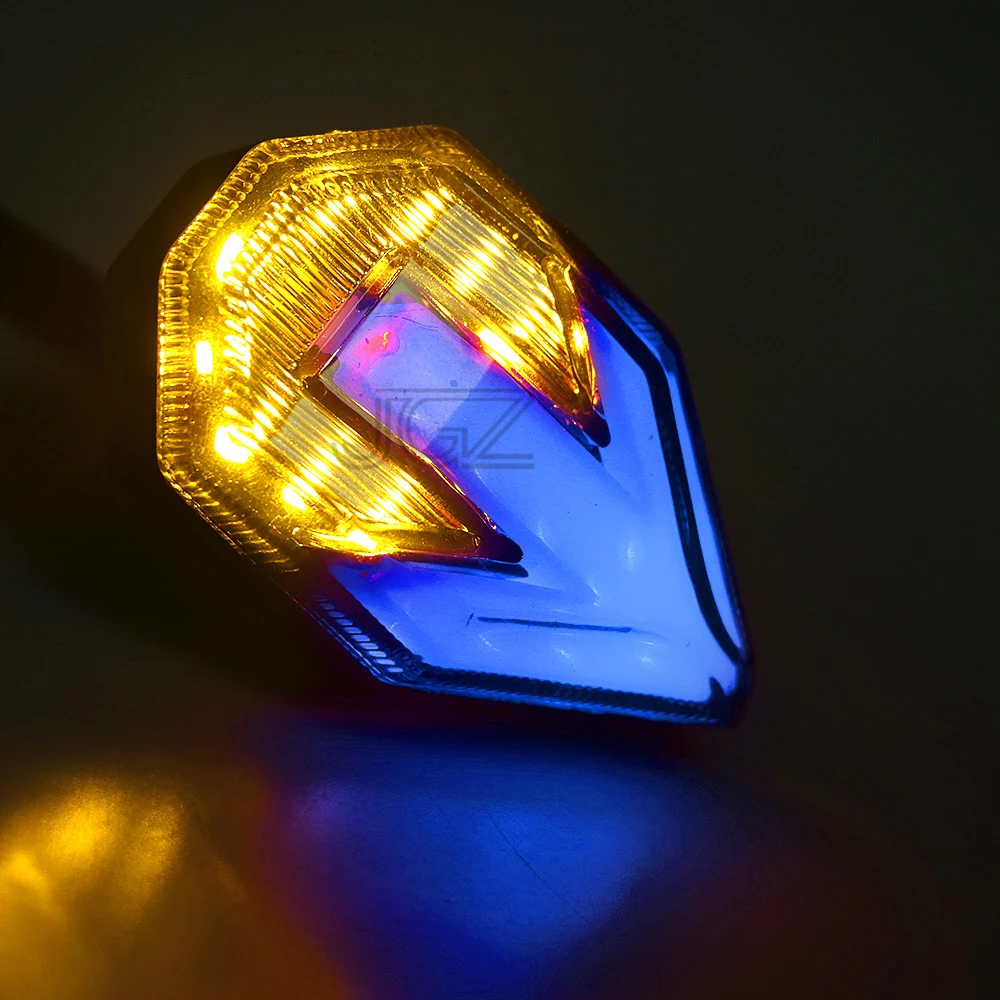 Pair 12V Motorcycle Arrow LED Flashing Turn Signal Lights Motorbike Indicators Blinker Lamp Universal for KTM Honda Kawasaki BMW