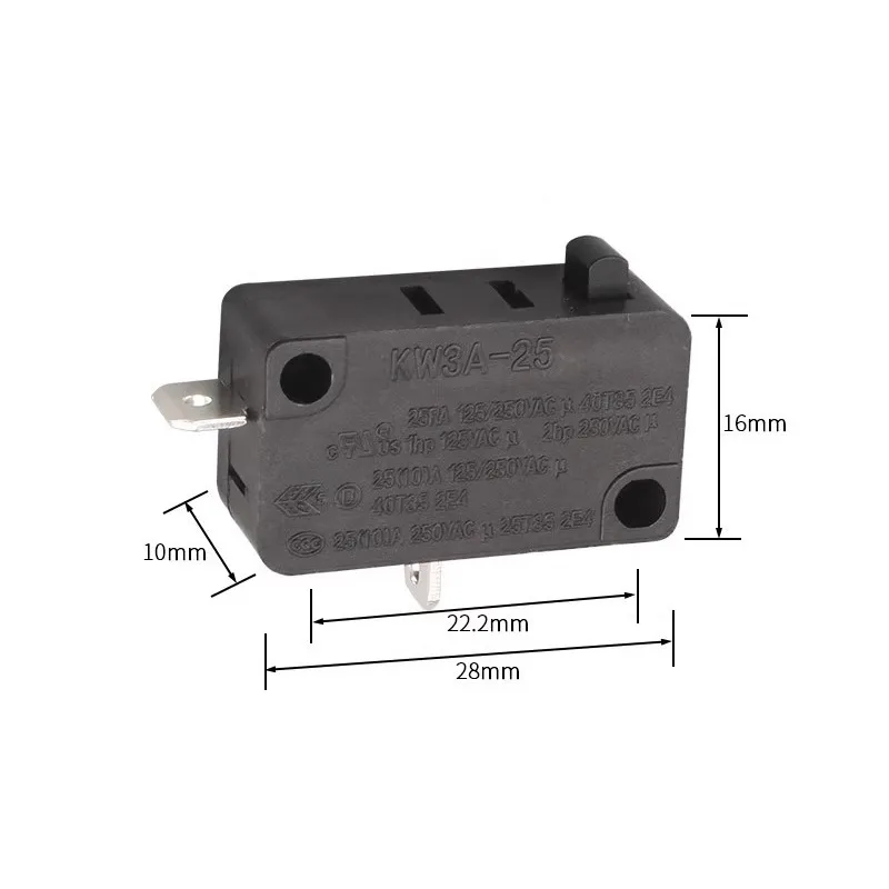 Suitable for high pressure washer pump micro switch KW3A-0C, KW3A-0B, KW3A-0, two feet/short feet