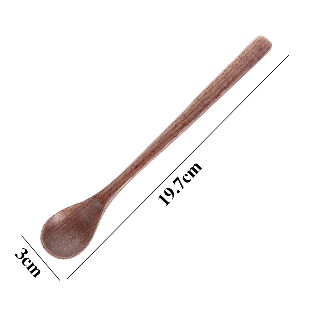 

Japanese Style Wooden Dessert Stir Gift Coffee Soup Spoons Kitchen Supplies Rice Scoop Tableware