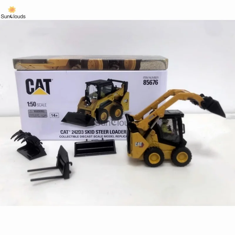 For Caterpillar skid steer loader DM Cat 242D3 alloy engineering model Standard version 1:50 85676 Die Cast Model Toy Car