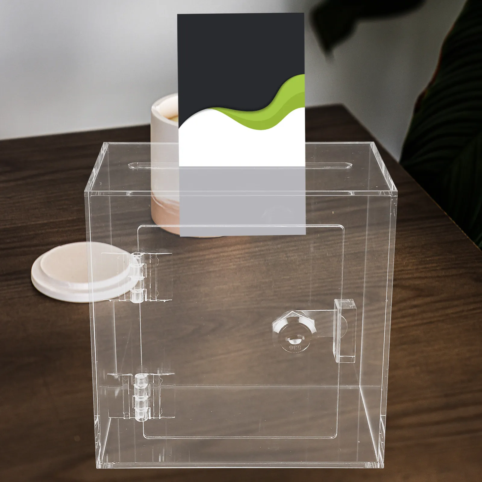 Clear Acrylic Donation Box Lockable Fundraising Ballot Voting Suggestion Complaint Letter Collection Box Letter Post Container