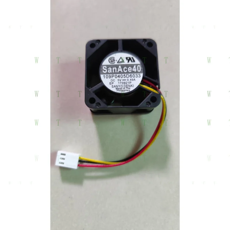 H 1 PCS  for  SANYO Fan 109P0405D6033 DC 5V 0.49A 4020 4CM 3 pin Cooling fan