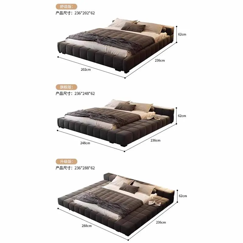 Modern Queen Bed Frames Storage Headboard Luxury Nightstands Bed Aesthetic Double Muebles Para El Hogar House Accessories