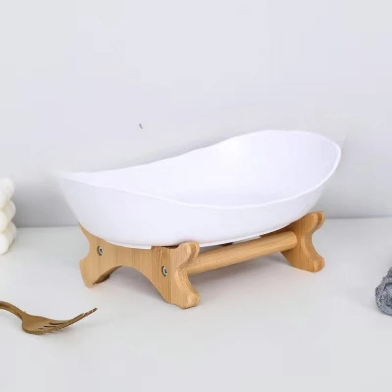 

Creative three-layer multi-layer fruit plate, living room, bamboo and wood frame household candy tray fruit basket