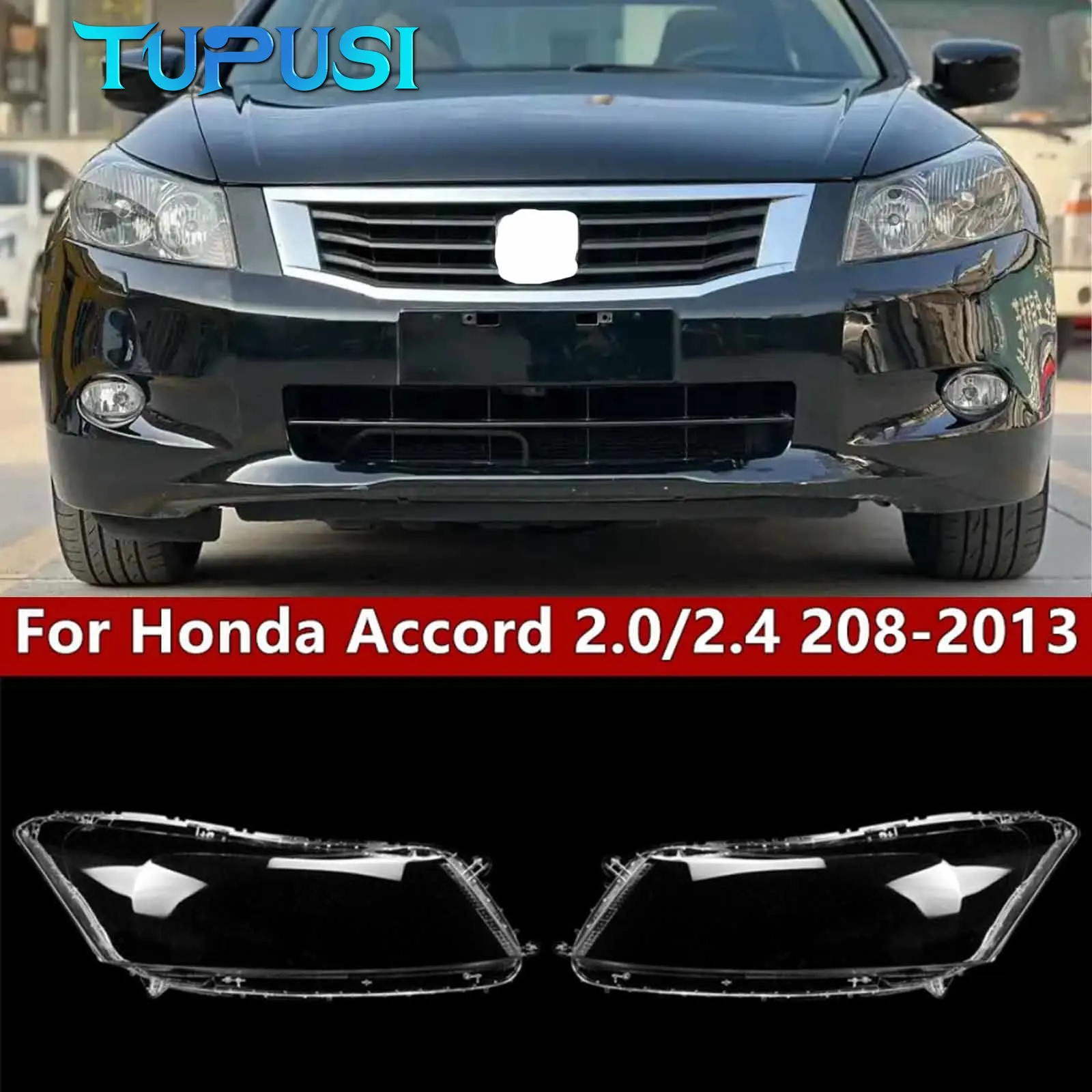 

for Hon da Accord 2008-2013 car headlight glass cover, brand-new transparent car left and right headlight lens cover design