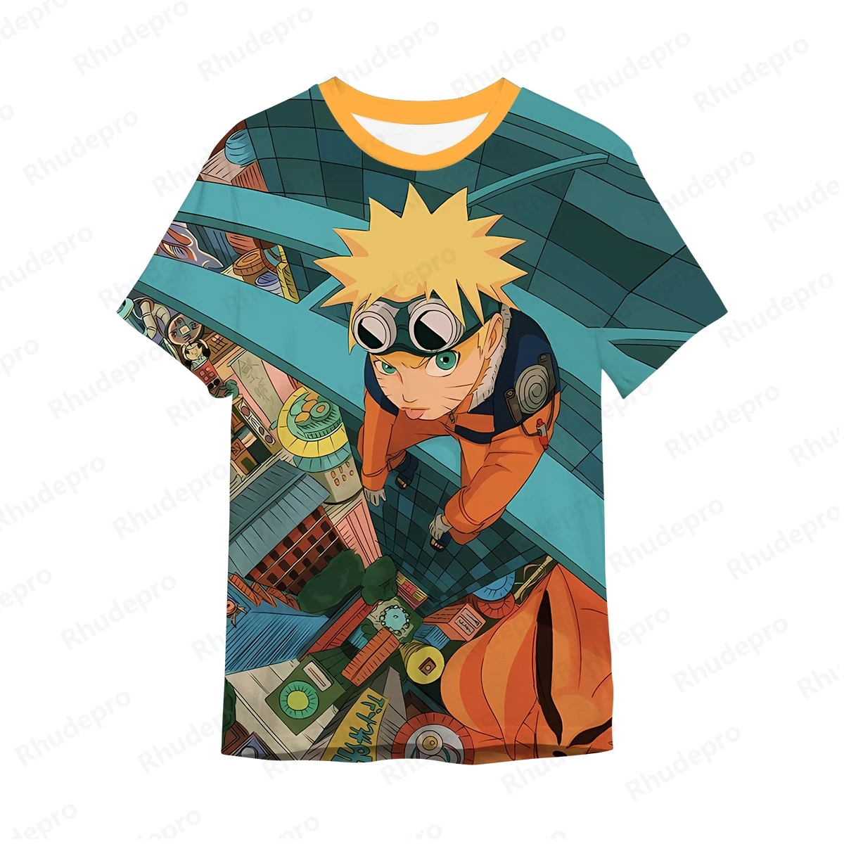 Y2k Naruto T-Shirts für Männer Herren T-Shirt Geschenk Kurzarm Streetwear Kinder übergroße Tops Harajuku Stil Kleidung 100-5xl