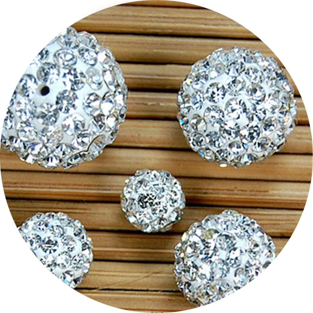 

Top Quality 6mm Crystal Clear Colors 5-row Rhinestones 2holes Clay Beads Diy Jewellery.