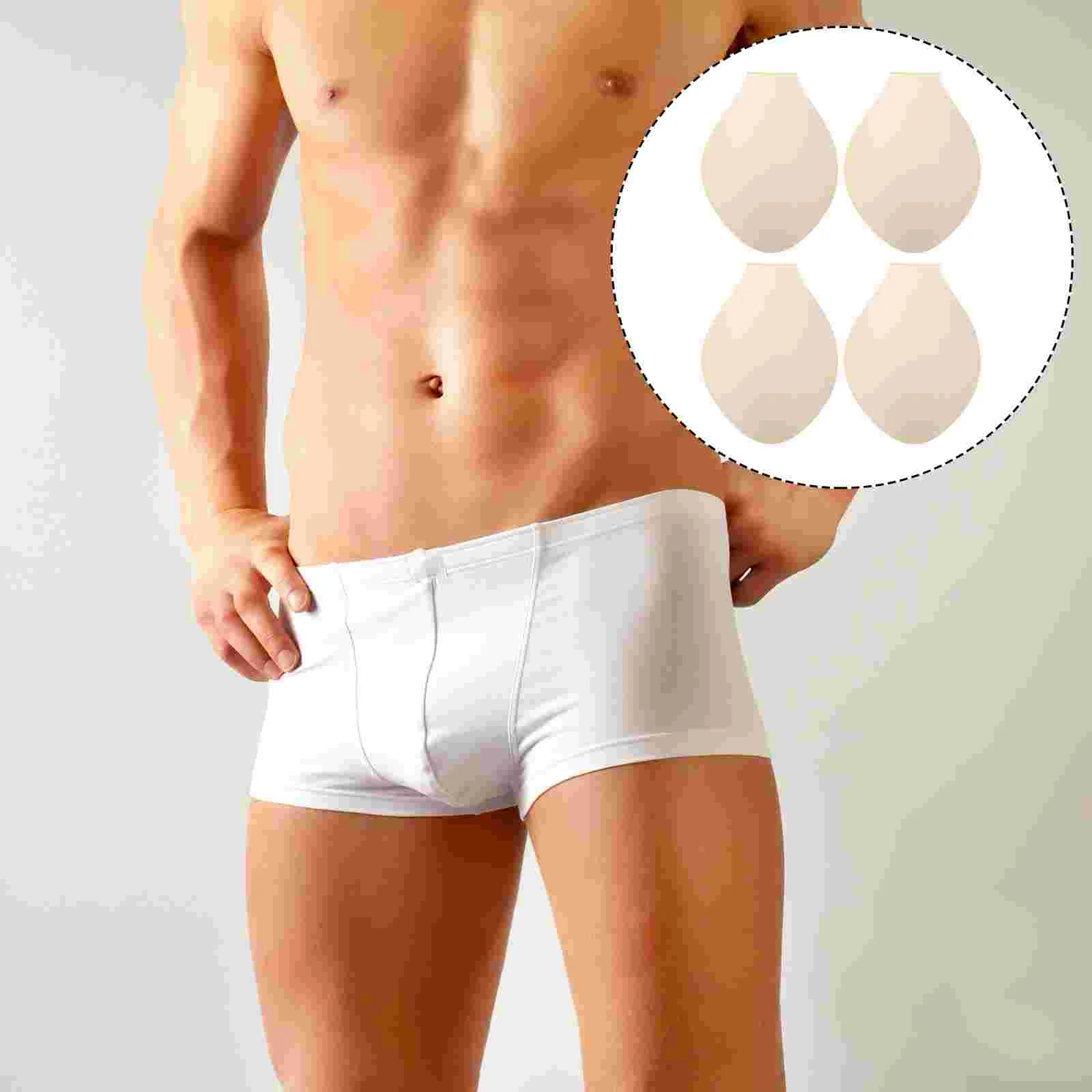 4 Uds. Bragas atléticas para hombre, bragas con forro, bañadores, almohadilla potenciadora, calzoncillos de natación de esponja para