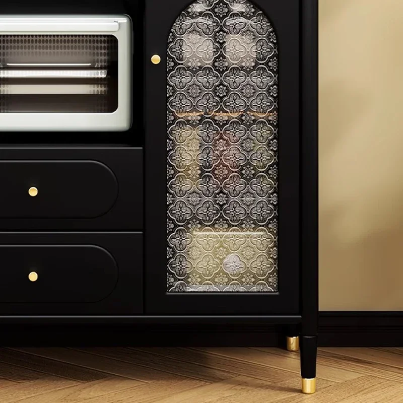 

Kitchen Black Sideboard Buffet Solid Storage Entrance Luxury Corner Kitchen Cabinets Consol Coffee Mueble Cocina Home Furniture
