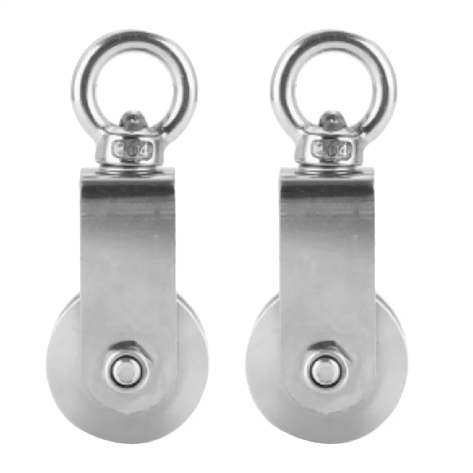 

2Pcs Stainless Steel Pulley Block Gym Equipment Cable Pulley for DIY Attachment Pulley System Gym Clothesline DIY Home Projects