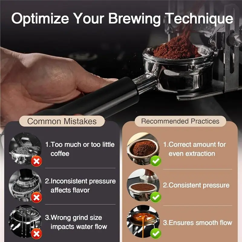 ABUN 54mm Bottomless Portafilter with Puck Screen, 3 Ears for Breville Barista Express Pro Espresso Machines, Coffee Handle