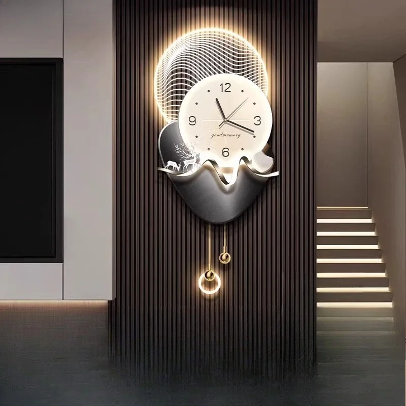 

Электронный дизайн, настенные часы, роскошные уникальные современные большие настенные часы для спальни, классические металлические часы Relojes De Pared, украшение