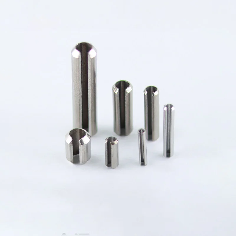 5~50pcs 304 Stainless Steel Cylindrical Split Pin Dowel Elastic Open M1.5m2m2.5m3.5m4 Spring Positioning Pin Tension Roller Pin